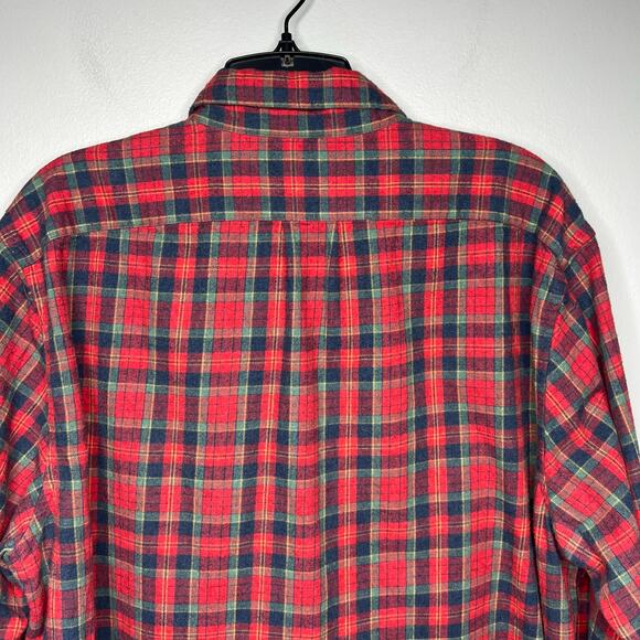 J.Crew Brushed Twill Classic Fit Button Down Shirt Holiday Plaid Men L Cabincore - Picture 7 of 12